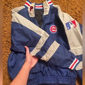 1994 Reversible Chicago Cubs Half Zip Windbreaker